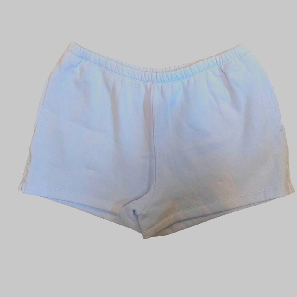 Wild Fable Women's L Airy Blue Fleece Sweat Shorts High Rise Pockets NWT NEW